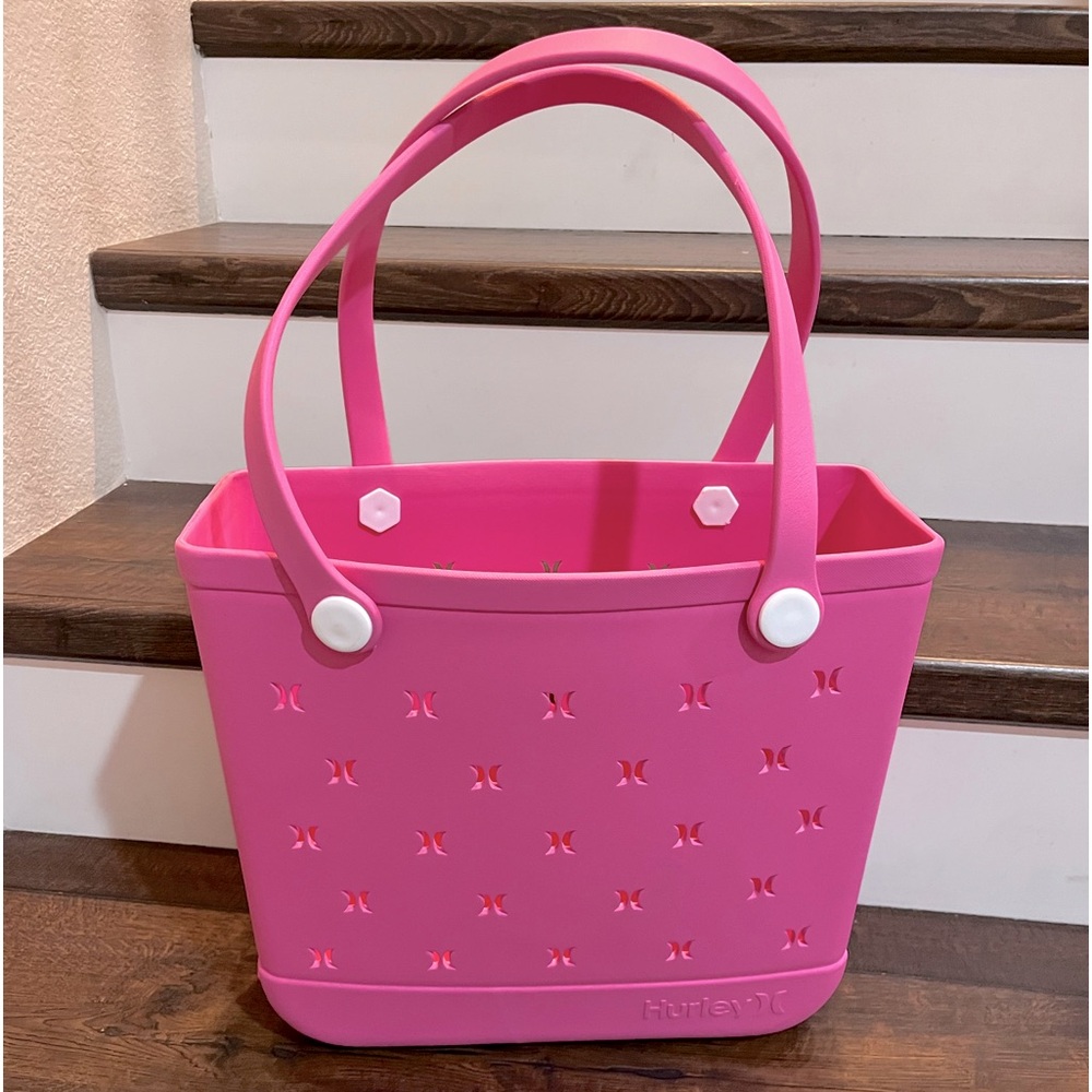 Hurley  Beach Tote Rubber Light Weight Waterproof Color Pink Medıum size